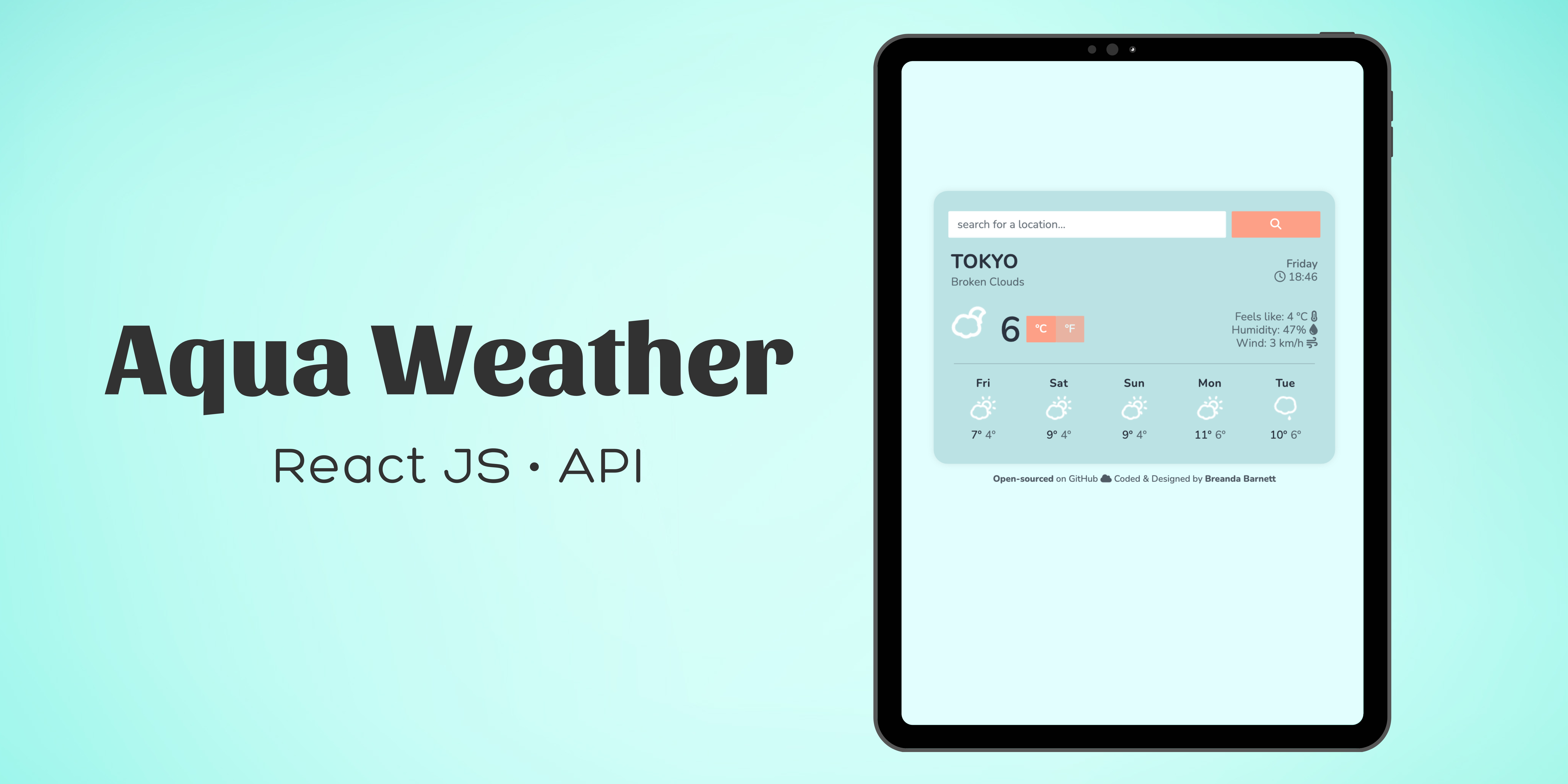 Aqua Weather App Image Preview